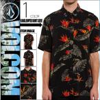 ボルコム 新作 シャツ メンズ 半袖 人気ブランド プレゼント ブラック 黒 ストレリチア モンステラ M L かっこいい タウンユース 旅行 リゾート VOLCOM A0432001