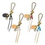 つりばりキーリング ノーマルタイプ 真鍮 黒・白・赤・青　キーホルダー キーチェーン ベルトクリップ バイカーズ ライダース メンズ ハンドメイド