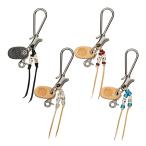 つりばりキーリング スカルタイプ ニッケル 黒・白・赤・青　キーホルダー キーチェーン ベルトクリップ バイカーズ ライダース メンズ ハンドメイド