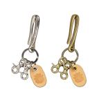 つりばりキーリング フックタイプニッケル・真鍮　キーホルダー キーチェーン ベルトクリップ バイカーズ ライダース メンズ ハンドメイド