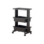  стол Wagon Mini с роликами .3 уровень тонкий кухонные тележки мульти- Wagon сделано в Японии черный MKRAK-0035BK