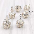 チャーム 王冠クロス 大 白銀 10個 20mm ビーズクラブ