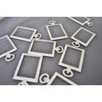 レジン枠 長方形 デザイン 古代銀 空枠 フレーム 53mm 1個 UVレジン パーツ ビーズクラブ