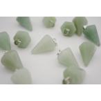 天然石ペンダントトップ1個グリーン...