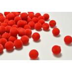 フロッキービーズ ラウンド レッド 8mm 2個 ベルベット ベロア ハンドメイド ビーズクラブ