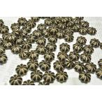 アンティーク風 アクリルビーズ ミニフラワー ブラック 9.5mm 2個 ピアス イヤリング パーツ ハンドメイド ビーズクラブ