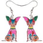 Yahoo! Yahoo!ショッピング(ヤフー ショッピング)チワワ型のピアス  エナメル  輸入雑貨  アクセサリー  マルチカラー  犬　11/27　再入荷