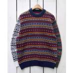Barbour バブアー パッチワークフェアアイルセーター ネイビーミックス Patchwork Fair Isle Crew Sweater クルーネック ウール コットン ジャガード クラシック