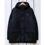 Fred Perry フレッドペリー パデッドジップ スルージャケット ブラック 黒 102 Padded Zip Through Jacket Black 中綿 保温 ロゴ刻印 point up クーポン対象外