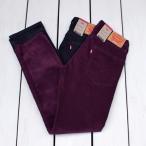 Levi's 502 リーバイス 502 テーパード コーデュロイ 細畝 ストレッチ パンツ ジップ ブラック ワイン ウォッシュ Taper Corduroy Meteorite Winetasting