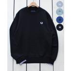 Fred Perry フレッドペリー クルーネックスウェットシャツ Crew Neck Sweatshirtトレーナー 裏毛 袖口ライン クーポン対象外