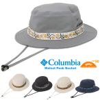 Columbia コロンビア ウォルナットピークバケット 帽子 バケハ 大きいサイズ あご紐付き UVカット UPF50 紫外線対策 日除け 日焼け防止 軽量 PU5041