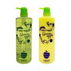 サニープレイス ナノサプリ クレンジングシャンプー グリーンアップル 1000ml ＋ エッセンスコンデ グリーンアップル 1000ml セット 各1個 ボトル