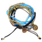 Yahoo! Yahoo!ショッピング(ヤフー ショッピング)CAT HAMMILL キャットハミル ブレスレットセット アクア レディース 青 タッセル おしゃれ 重ね付け じゃらじゃら おそろい