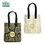 ハワイ直輸入☆WHOLE FOO DSMARKET ホールフーズ エコバック ハワイ アイボリー ブラック ゴールド トートバッグ ホールフーズマーケット ハワイアン雑貨