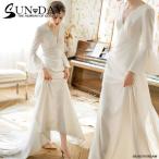 新品ウェディングドレス ウェディングドレス白 パーティードレス セクシーVネック 花嫁ロングドレス 結婚式 トレーンライン 二次会 エレガント お呼ばれhs5501