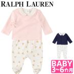 【並行輸入品】ラルフローレン ベビー ガールズ 3点セット 長袖 セット 上下 セットアップ 長袖 女の子 出産祝い ベビーウエア POLO RALPH LAUREN ポロ