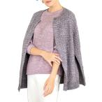  ансамбль вязаный женский розовый лиловый вязаная двойка сделано в Японии изменение плетеный ламе ввод вязаный ансамбль женщина одежда Mrs. sinia осень-зима nss p23543