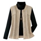  передний открытие лучший женский сделано в Японии изменение плетеный вязаный лучший женщина одежда Mrs. sinia женщина бежевый choki жилет круглый вырез 40 плата 50 плата 60 плата .. san весна лето nss p24084