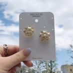 Yahoo! Yahoo!ショッピング(ヤフー ショッピング)クリスタル風 フラワー ピアス 韓国 ファッション アクセサリー ジュエリー パール 真鍮 カジュアル ガーリー 上品 lattencos