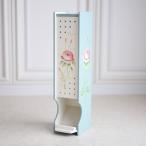 ペーパーホルダー ブルー おしゃれ かわいい ハンドペイント トイレットペーパーホルダー 姫系 ロココ調 薔薇雑貨 アンティーク 白家具  輸入家具 [Y]