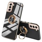 JOOBOY Galaxy s21 用 ケース ギャラクシー s21 5G 用 ケース リング付き メッキ加工 レンズ保護 tpu ソフ