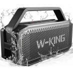 Bluetoothスピーカー、W-KING 60W RMS(100Wピーク)ディープバス付きポータブルスピーカー重低音、IPX6