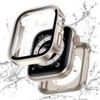 Kawoco アップルウォッチ 防水 カバー Apple Watch SE Series 9 8 7 対応 ケース 2 in 1 前後の保護 二重構造