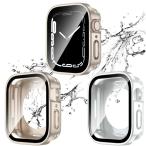 ショッピングアップルウォッチ カバー Apple Watch 用 防水ケース 44mm アップルウォッチ カバー 直角エッジデザイン 2 in 1 全面保護 アップ