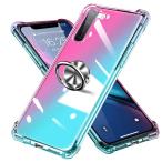 OPPO Reno3 A ケース リング カバー クリア グラデーション色 TPU ソフト オッポ リノ3 a ケース 耐衝