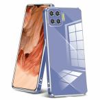 OPPO A73 用ケース 薄型 TPU クリア 耐衝撃ケース レンズ保護 ソフトケース 透明 メッキ加工 ワイヤ