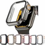 6個 for アップルウォッチ カバー 44mm 40mm 45mm 41mm用スクリーンプロテクター、for Apple Watch カバーウ