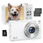 CAMKORY 4K デジカメ デジタルカメラ オートフォーカス 4800万画素 4K解像度 近接撮影 16倍デジタルズ