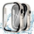 YUGYUG 対応 アップルウォッチ カバー Series 10 アップルウォッチ ケース PC素材 IP68 防水ケース 3D直