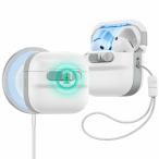 ショッピングairpods ESR AirPods 第4世代ケース AirPods第4世代(2024)(USB-C)対応 MagSafe対応 マグネット蓋ロック ストラップ付