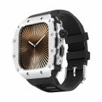 アップルウォッチ 46mm バンド用 メタル ケース、iWatch S10 46mm用高級メタルカバー、高耐久耐衝撃