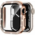 AIYYXX アップルウォッチ カバー40mm 41mm 42mm 44mm 45mm 46mm対応 アップルウォッチ 本体 ダブルダイヤモ