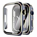 YUGYUG 対応 アップルウォッチ カバー Series 9/8/7 アップルウォッチ ケース PC素材 光沢式 Apple Watch