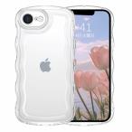 GUAGUA いphone 16e ケース クリア ウェーブ iPhoneSE4 ソフト TPU 透明 ケース うねうね 人気 バンパー 耐