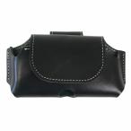 栃木レザー 携帯電話ポーチ ホルスター ガラケー ケース ベルト 横型 フィーチャーフォン ガラ