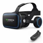 2025最新型 VRゴーグル スマホ用 | VR SHINECON イヤホン搭載・DMM/YouTube/360度動画対応・Android用リモコ