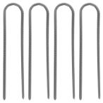 Toyvian палатка для колок U type булавка 4 шт. входит .30cm кемпинг колок металл трос прекращение металлические принадлежности футбольные врата земля 