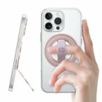 EWA MagOne 第3世代 (MagSafeに対応) フィンガーストラップ付き携帯電話グリップスタンド、取り外し