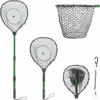 ランディングネット ラバーネット タモ 釣り網 魚に優しい/折りたたみ式/伸縮式/軽量・丈夫なア