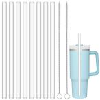 SelfTek 交換用ストロー 8本パック S-tanley Cup対応 再利用可能なプラスチックストロー クリーニング