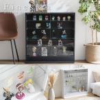 ガラスキャビネット ワイキャビネット スリムコレクションラック ガラス扉キャビネット 見せる収納家具