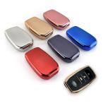 トヨタ キーカバー メタリック TPU製 キーケース メッキ ノア ヴォクシー ハリアー アルファード ヴェルファイア ランドクルーザー など スマートキー