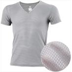 【代引不可】ＭＩＬＬＥＴ（ミレー） MIV01885-7372 アンダーウエア メンズ ドライナミック スルー Ｖ ショートスリーブ SILVER