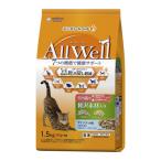 ユニ・チャーム AllWell 室内猫用 贅沢素材入りフィッシュ味天然小魚とささみ フリーズドライ入り 1.5kg　吐き戻し軽減 オールウェル 猫フード　ドライフード