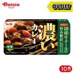 【アウトレット】S&B 濃いカレー 中辛 172g 10個 | 訳あり食品 在庫処分 まとめ買い 大量購入 コスパ お得